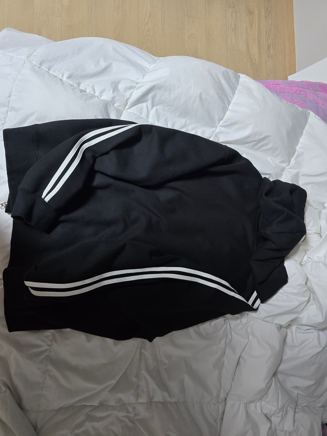 본투윈 트랙라인 후드집업 블랙 상품이미지3