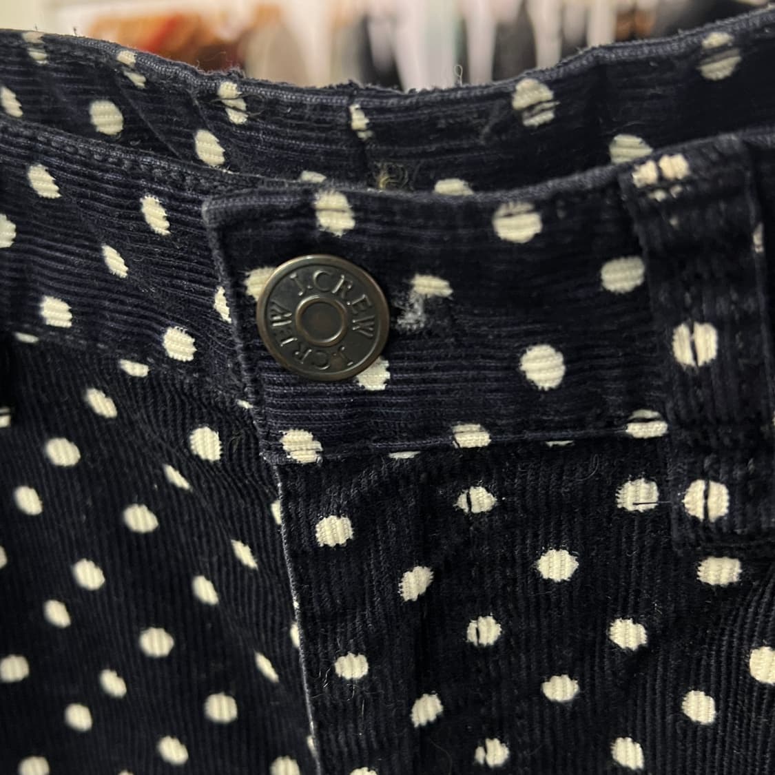 [31] 제이크루 폴카도트 코듀로이 팬츠 네이비  상품이미지4