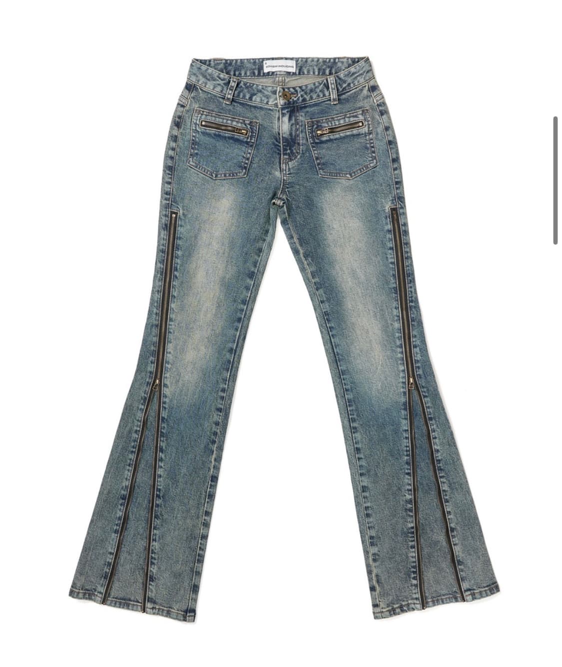 스키즘인듀싱 지퍼 플레어 진 ZIPPER FLARED JEANS BLUE 상품이미지4