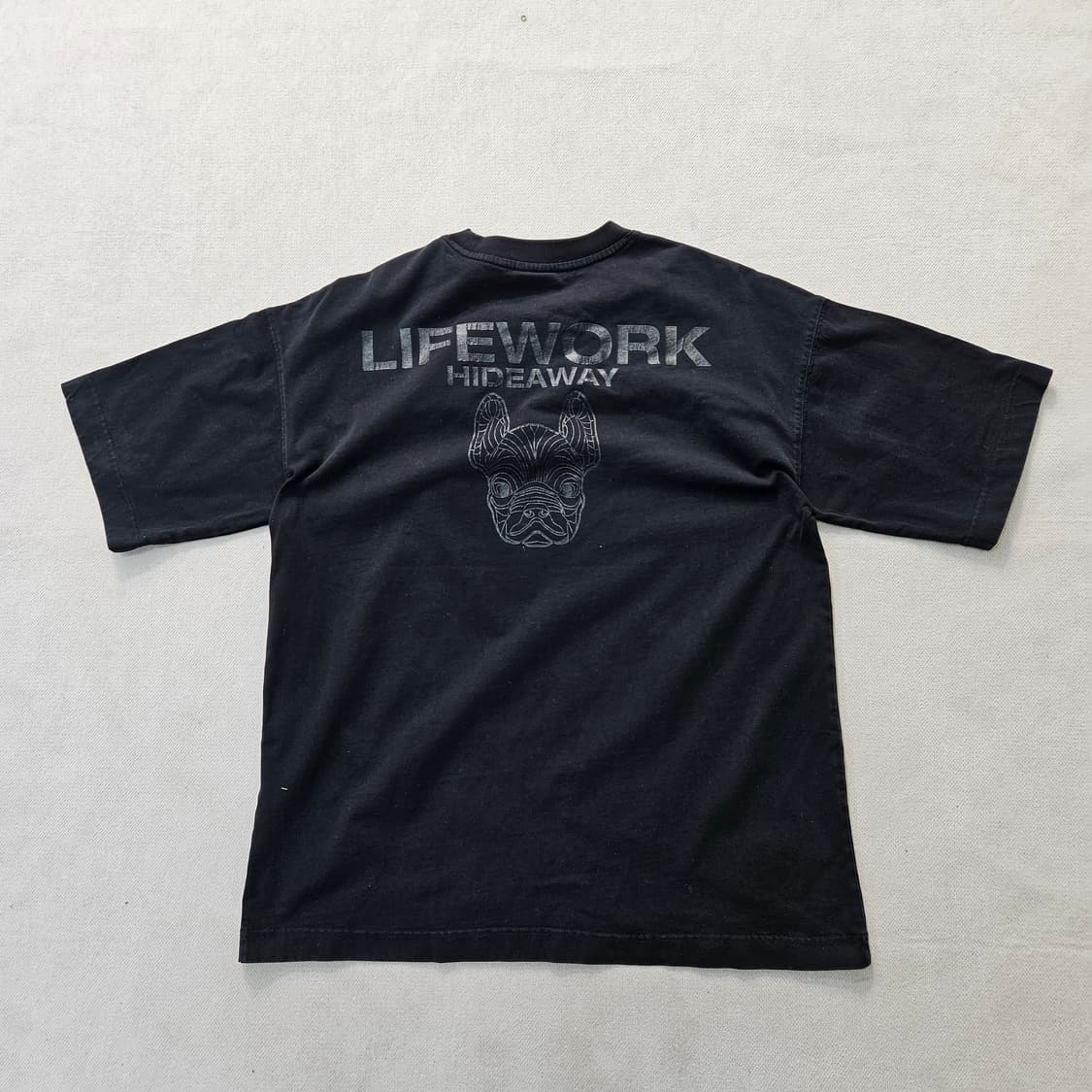 L 라이프워크 스몰로고 블랙 반팔티 0409Y 상품이미지2