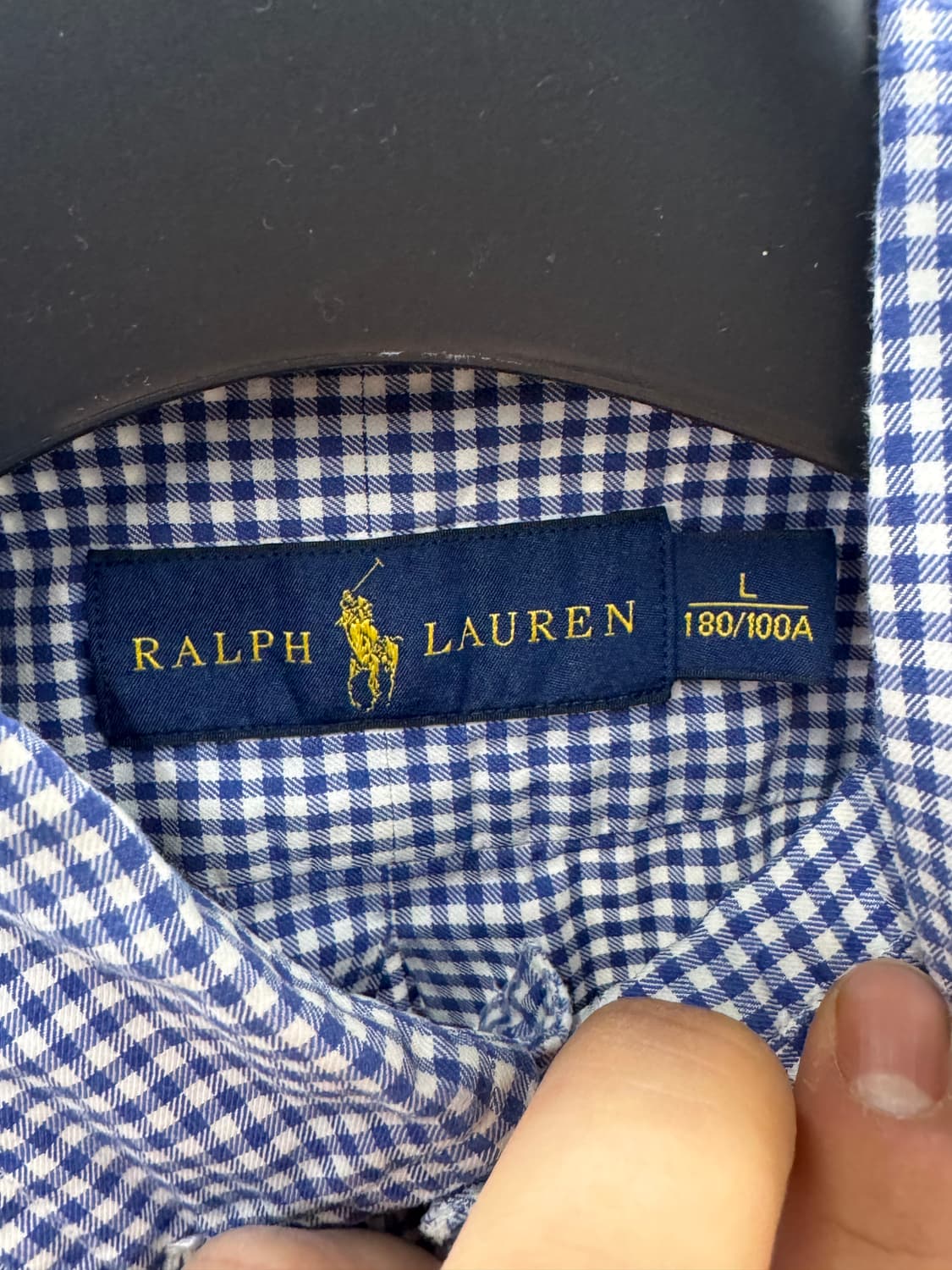 폴로 랄프로렌 체크 셔츠 네이비 L 상품이미지4