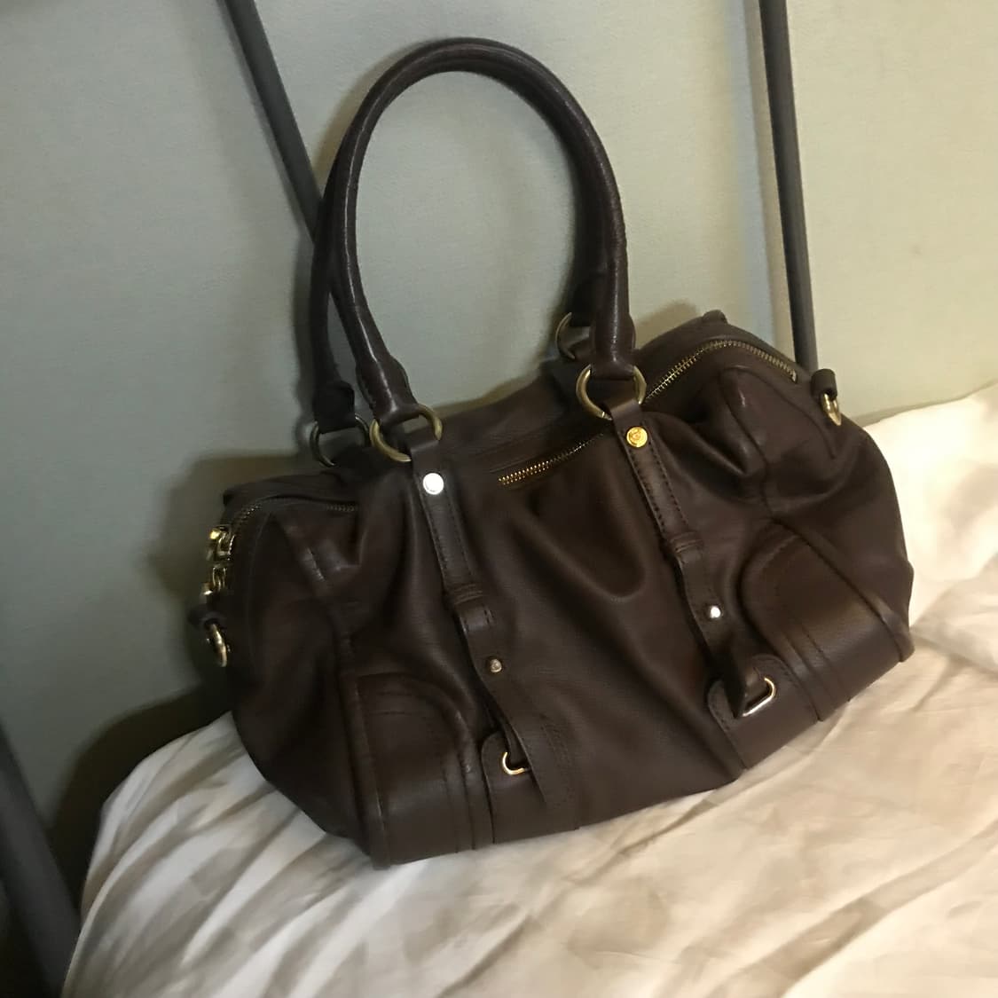 Moschino 러브모스키노 투웨이 브라운 레더 백 상품이미지5
