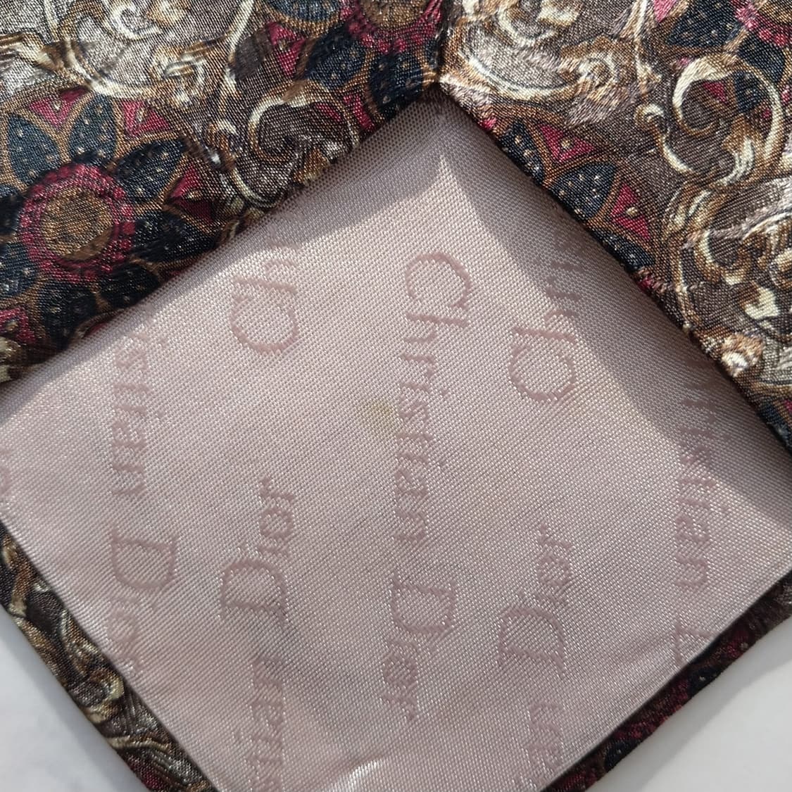 크리스찬 디올 브라운 바로크 패턴 넥타이 9.6cm A+등급 K1536
 상품이미지9