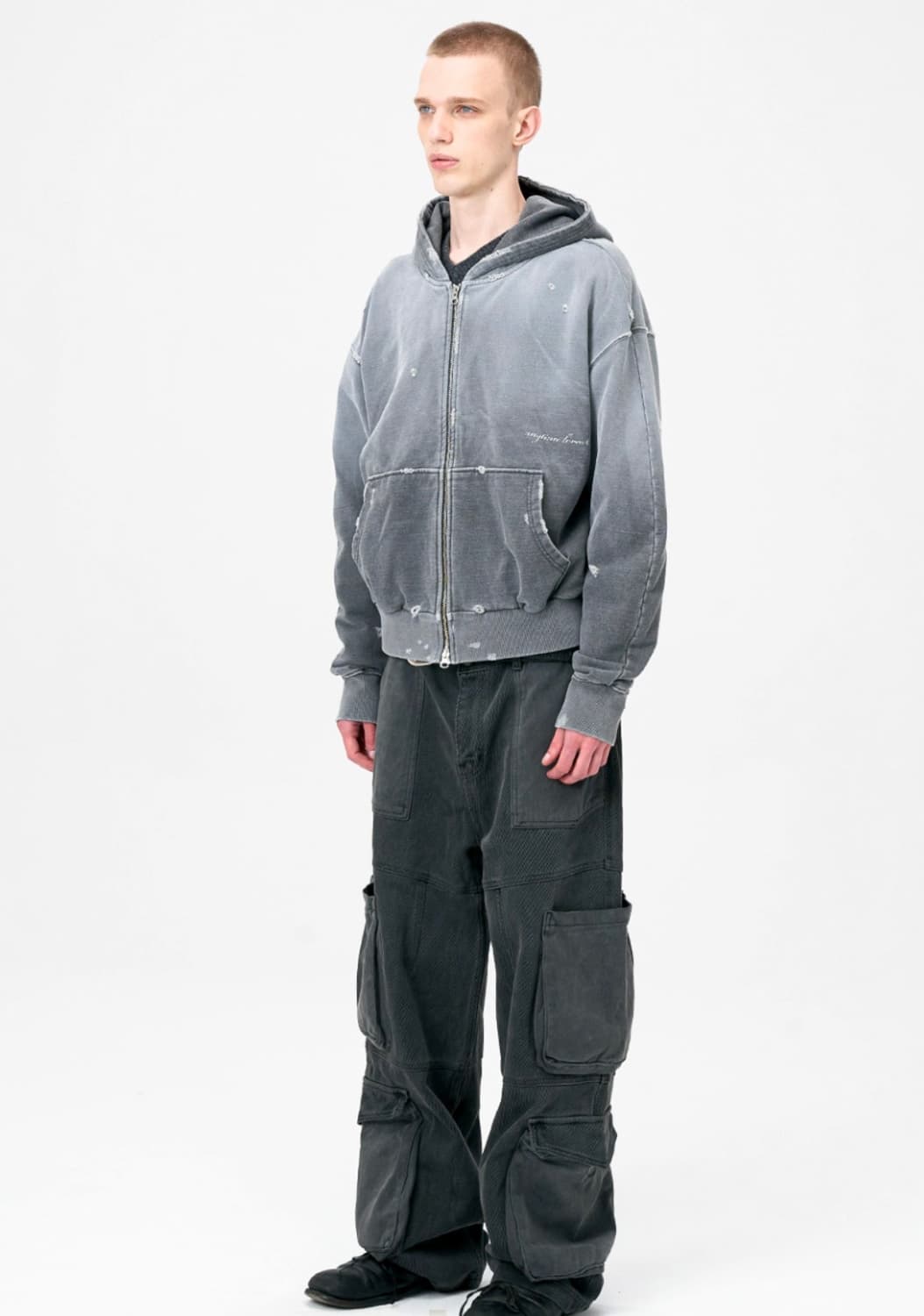 애니타임로릭 crocus hood zip up 차콜 S 상품이미지2