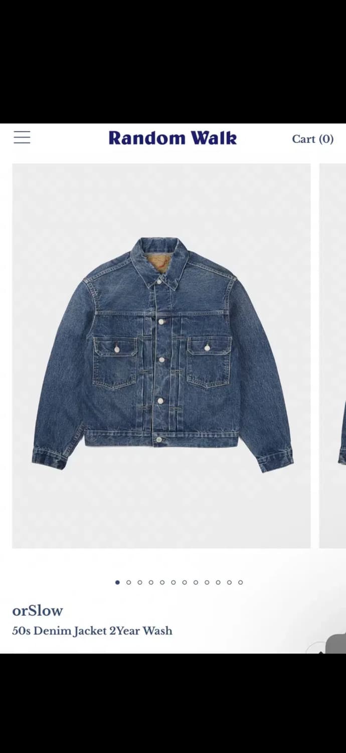 오어슬로우 2세대 2year 데님자켓 3사이즈 판매합니다 상품이미지1