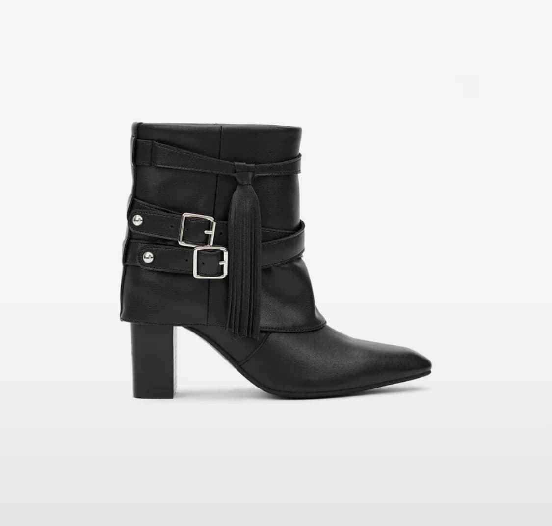 다이닛 웨스턴 앵클 부츠 블랙 240 (DEINET FRINGE BELT 상품이미지2