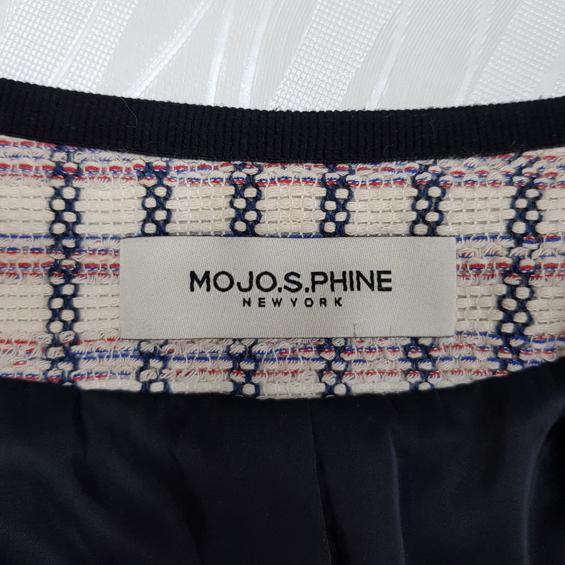 모조에스핀 트위드 배색 포켓 롱 자켓 및 원피스 55사이즈 상품이미지6