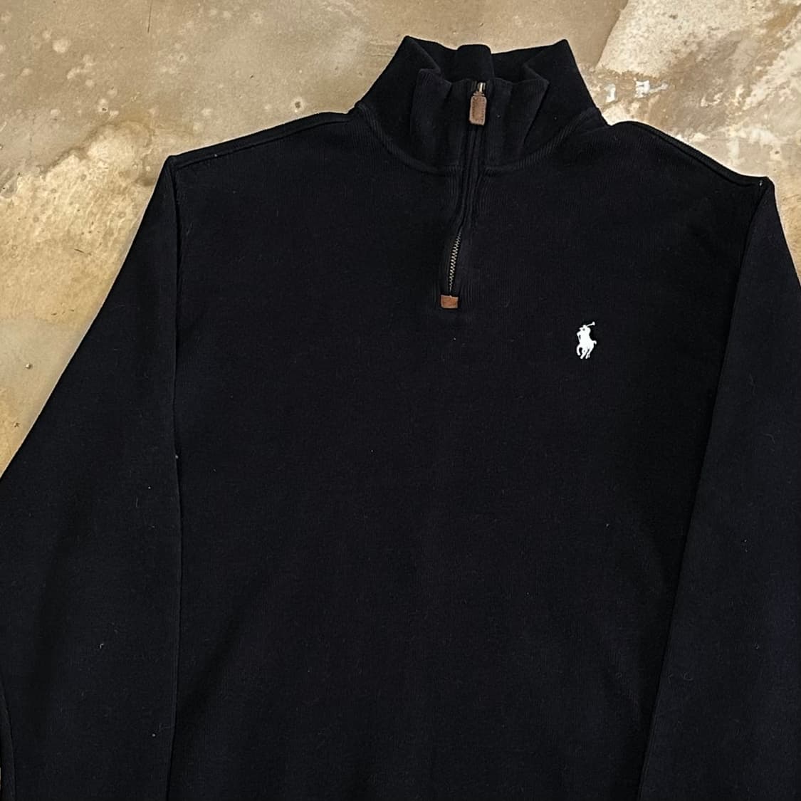 M 폴로랄프로렌 코튼 블랙 반집업 니트  상품이미지1