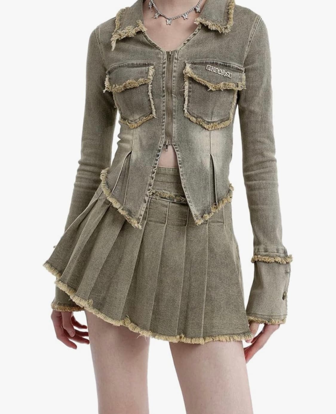 AELFRIC EDEN DOUBLE ZIP UP DENIM JACKET 상품이미지3