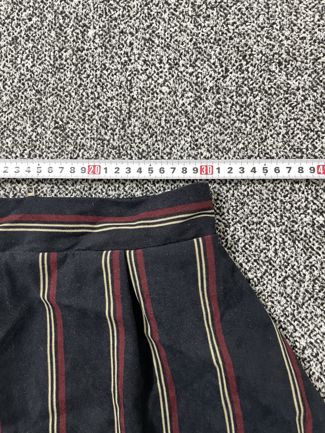 vinteちきゅ. EMSEXCITE 세로 스트라이프 미디 스커트 치마 상품이미지5