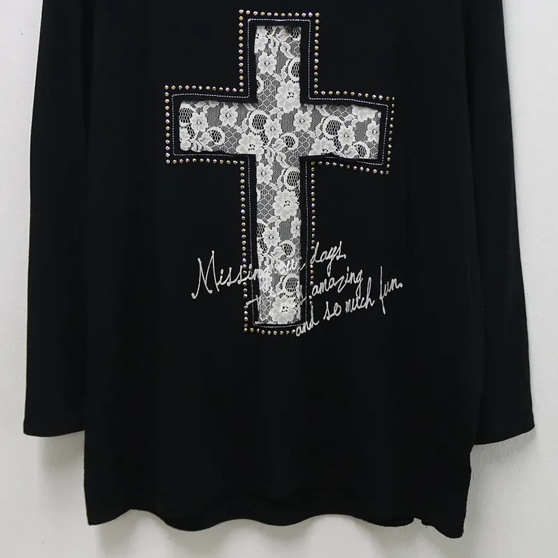 잉그니 고스로리 레이스 크로스 티셔츠 62525 상품이미지4