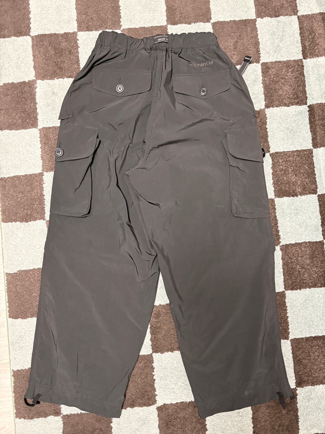 앤드원더 오버사이즈 카고 팬츠 블랙 S 상품이미지2