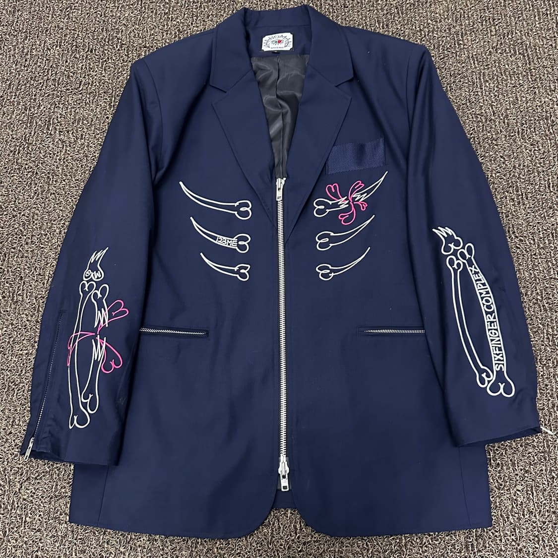 그라피스트 만지 man.g 스켈레톤 자켓 네이비 F 상품이미지1