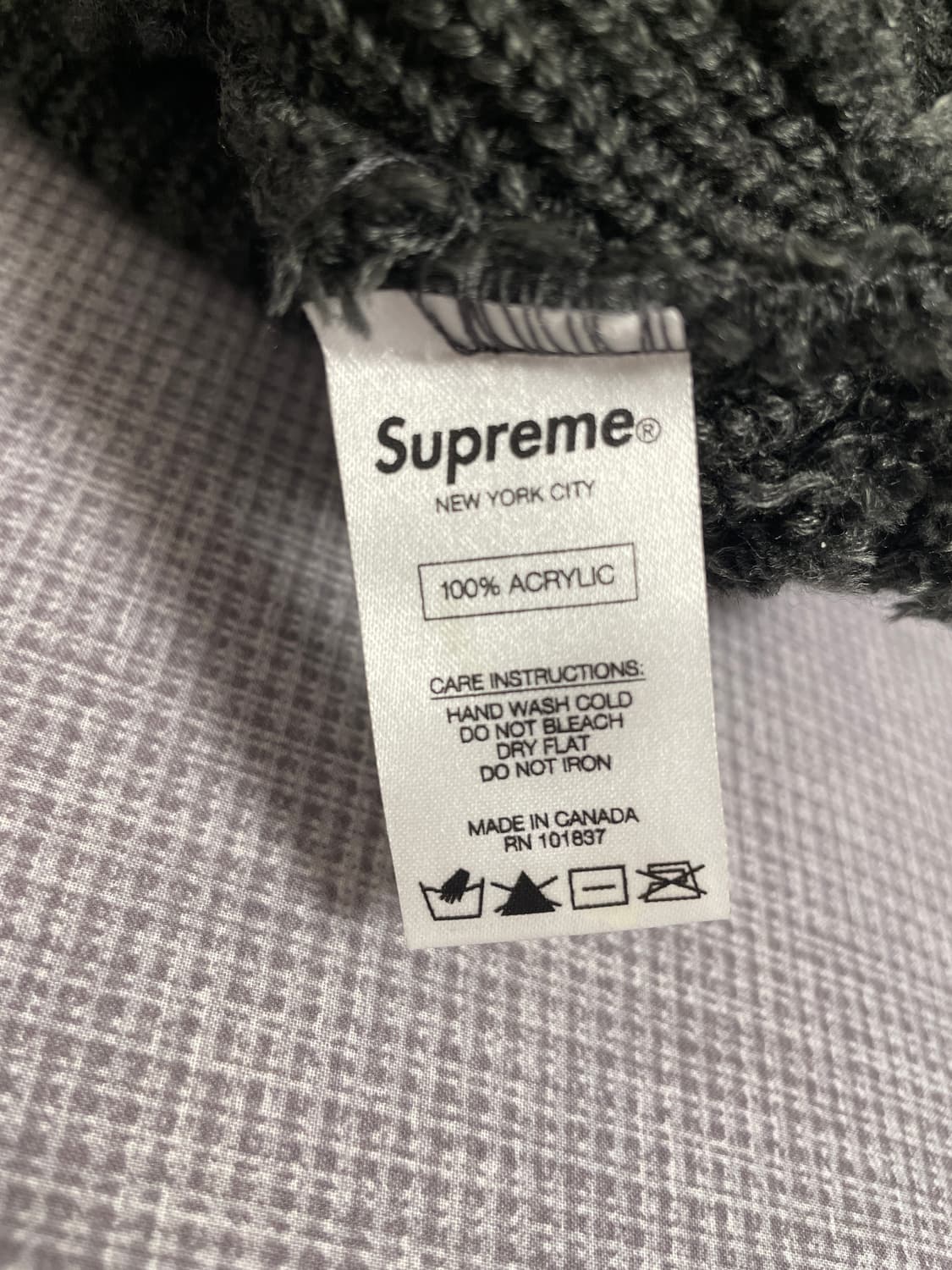 슈프림 헤더 루즈 게이지 비니 17 fw 블랙  상품이미지3