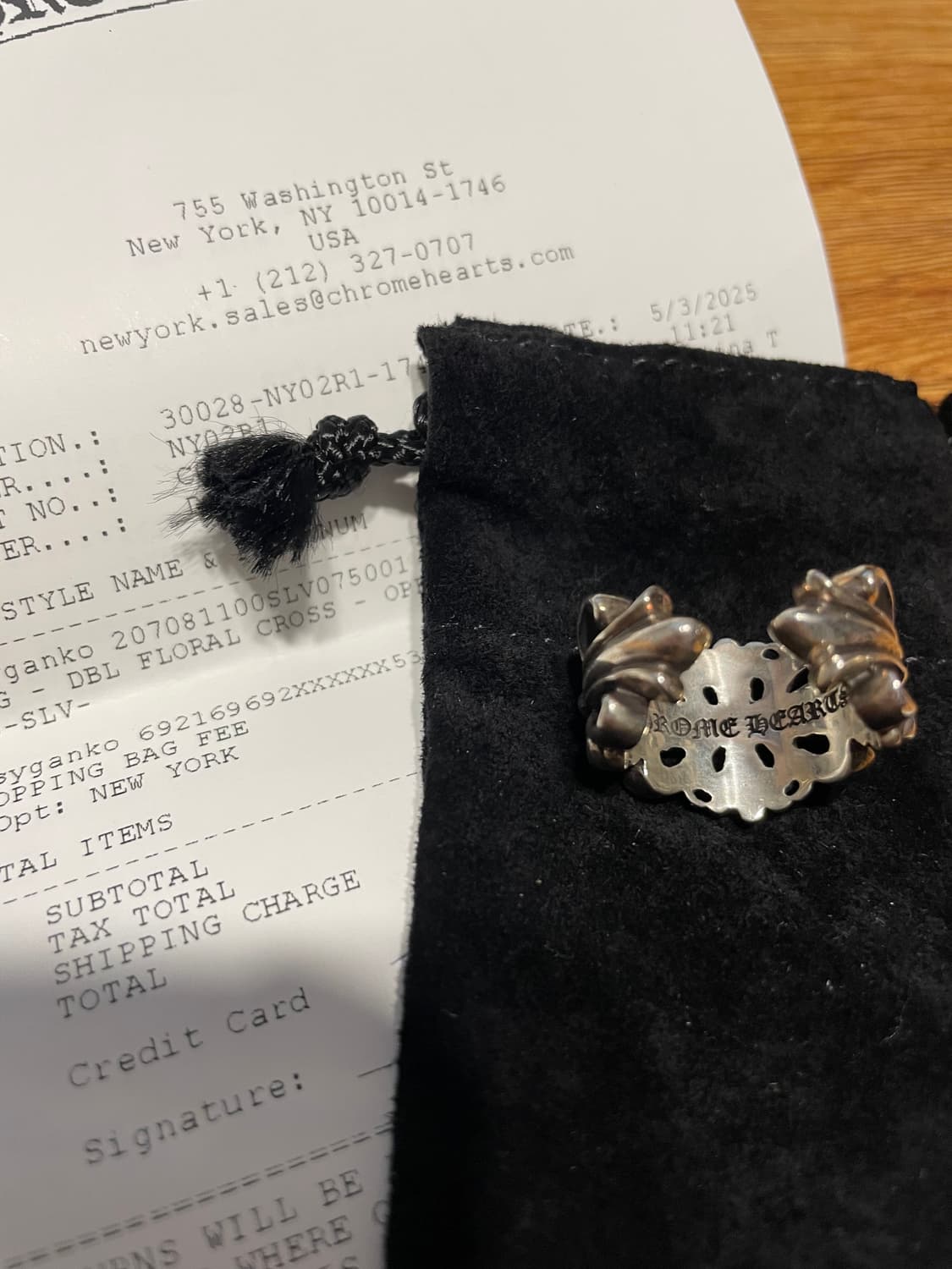 Us 7.5 크롬하츠 더블 플로랄 링 상품이미지2