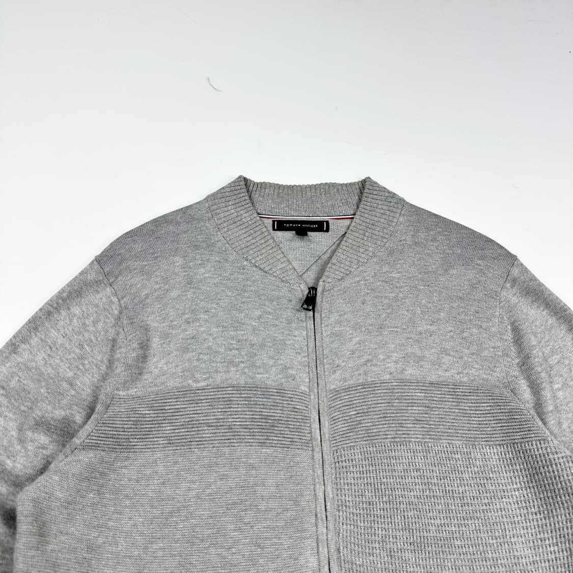 타미힐피거 플래그 그레이 니트 집업 (M) 상품이미지1