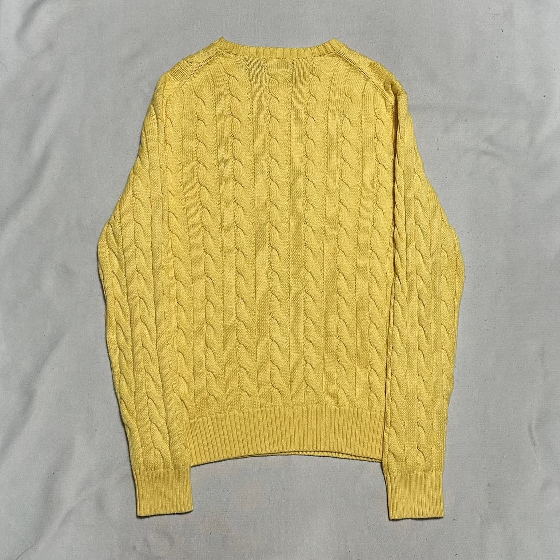 M 폴로랄프로렌 케이블 라운드넥 엘로우 니트 상품이미지3