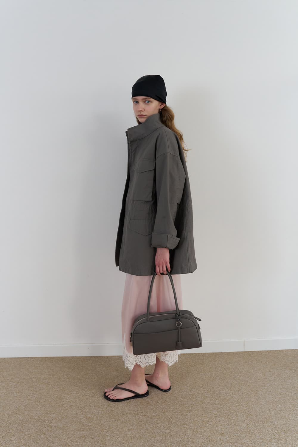 리본빛 Velora Shoulder Bag - Taupe Gray 상품이미지3