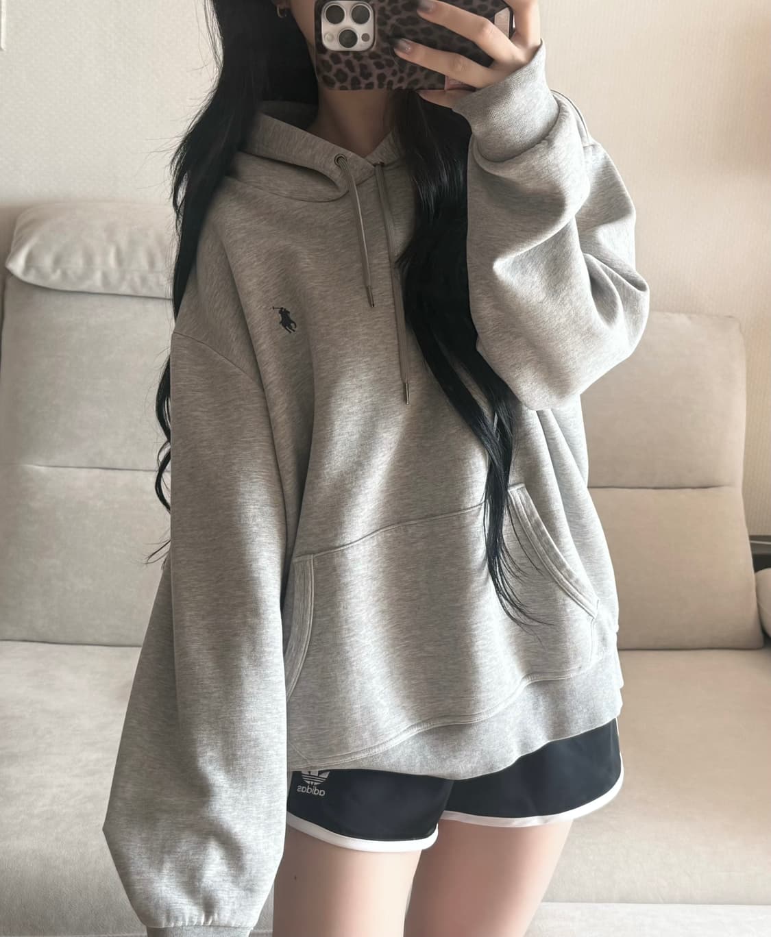 폴로 랄프로렌 그레이 후드티 (QR) 상품이미지1