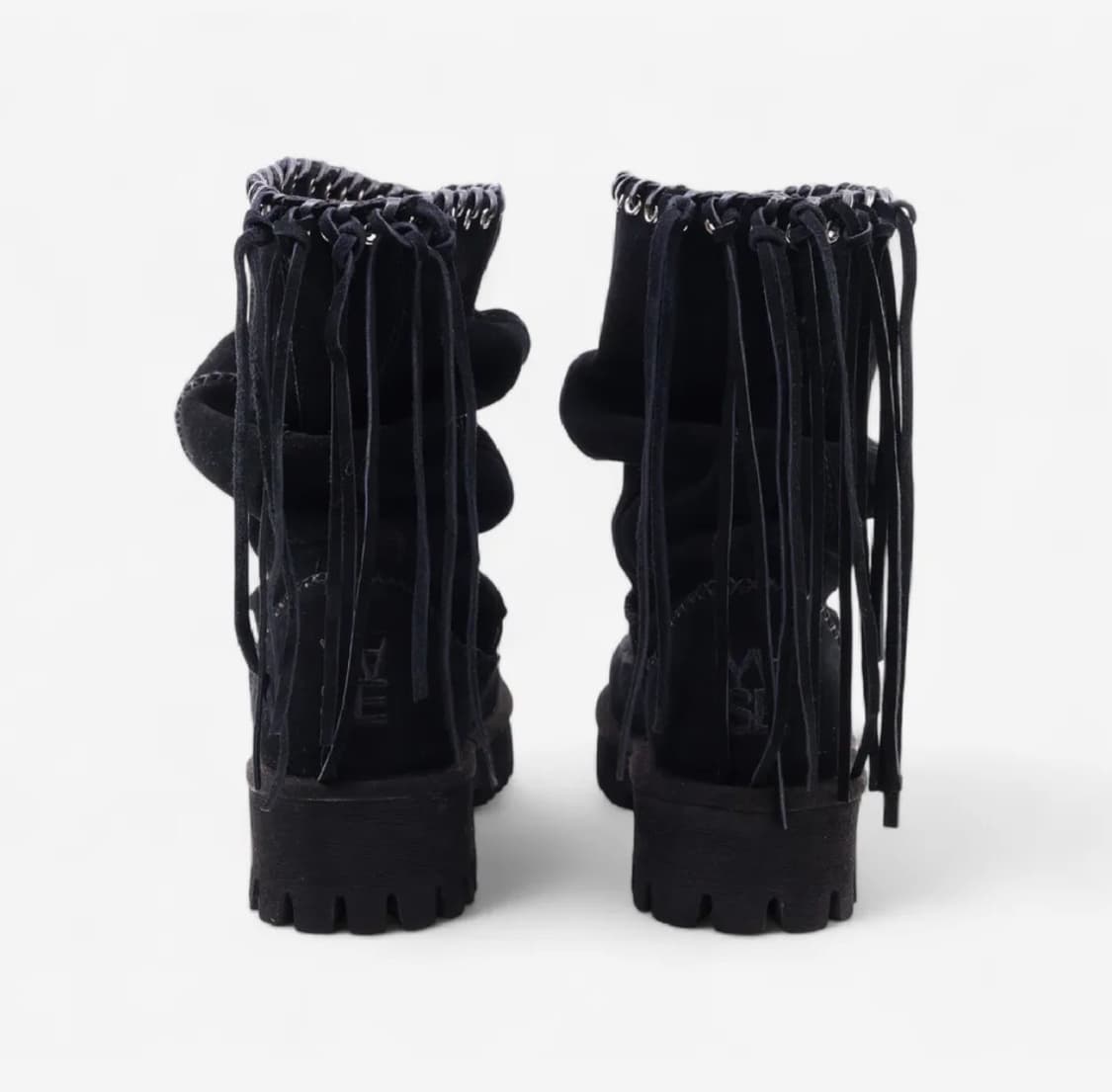 여밈 X 야세 피그테일 부츠 스웨이드 블랙 240 새상품 상품이미지3