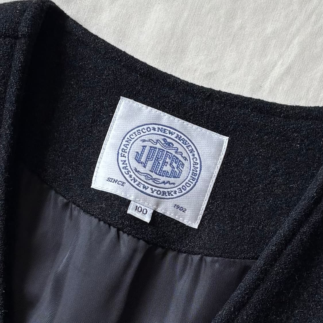 [102-105] 90s J.PRESS 다크 그레이 울 베스트 상품이미지3