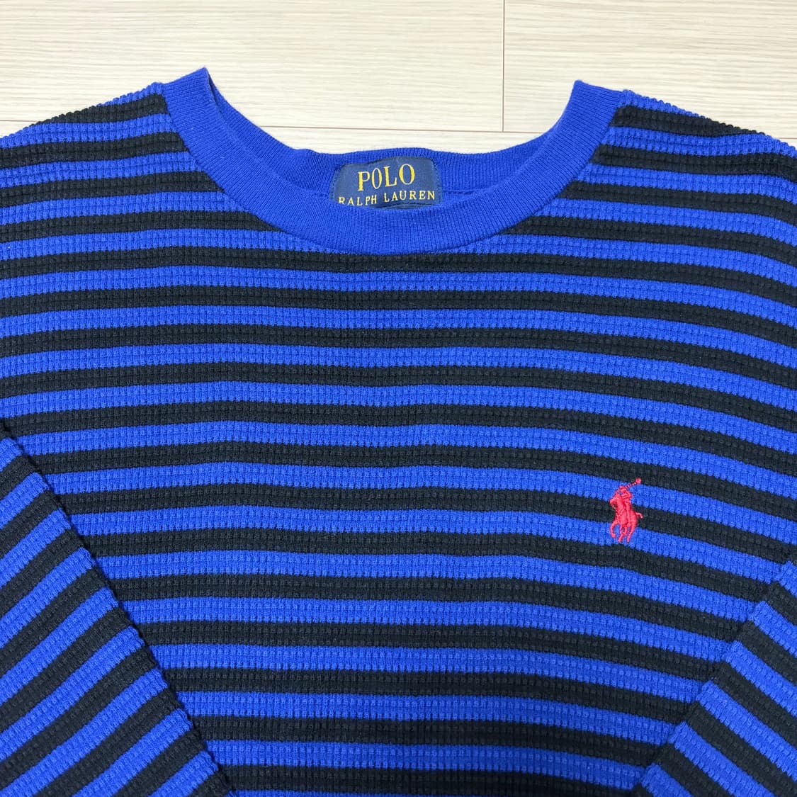 폴로 스트라이프 와플 티셔츠 상품이미지3