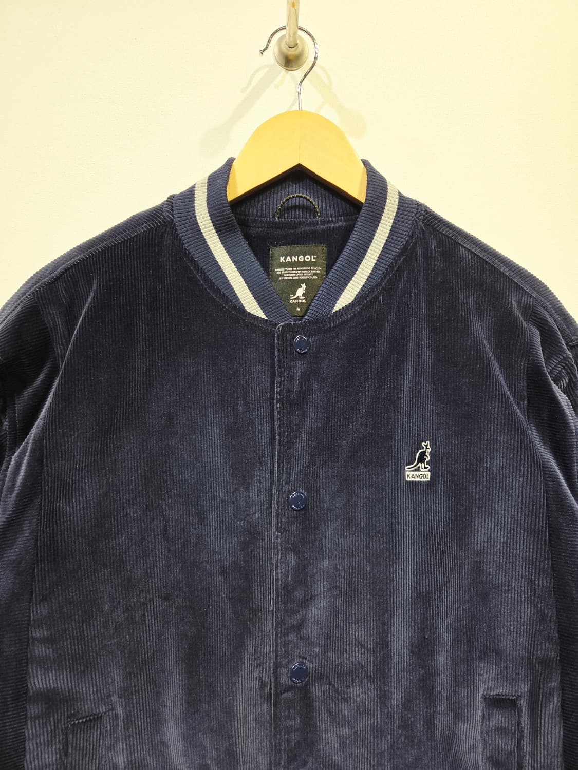 캉골 네이비 코듀로이 퀼팅 바시티 자켓 상품이미지3