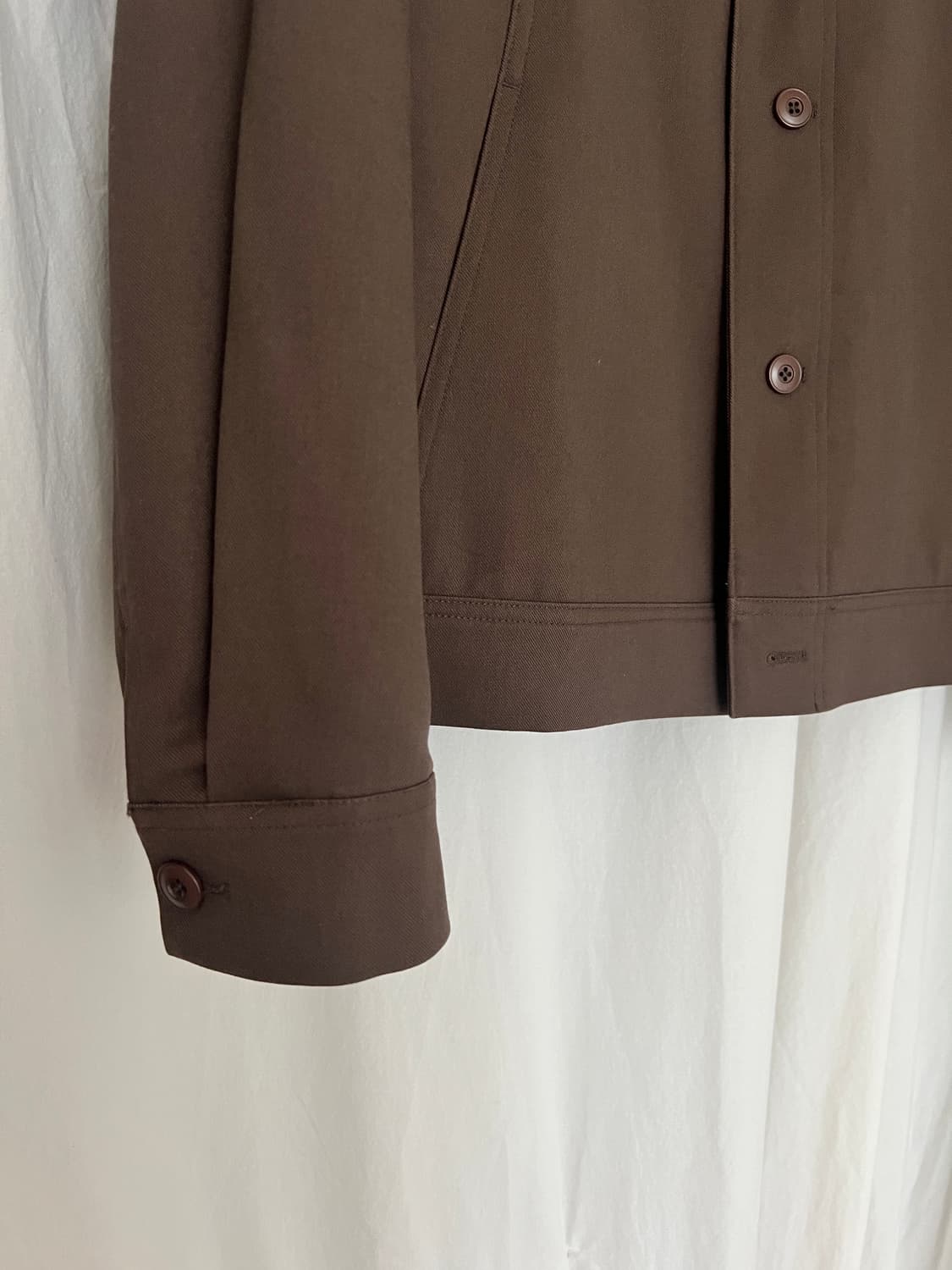 DRAW FIT Wool Blend Harrington Jacket -  상품이미지6