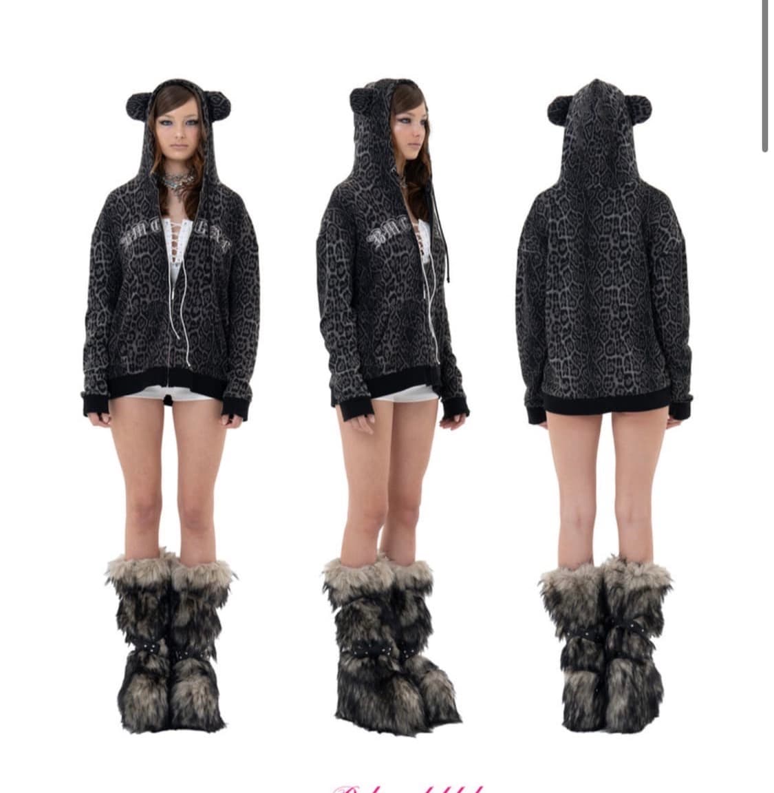 베이비메탈클럽 베어 후드집업 상품이미지1