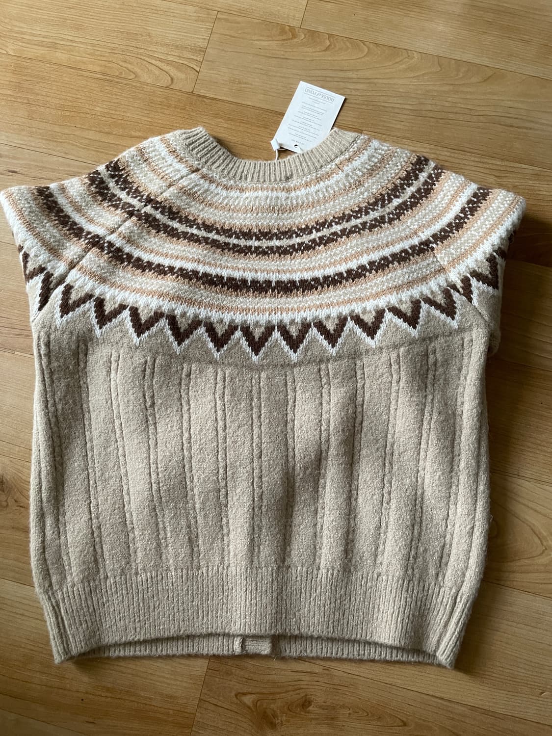 하우스오브폰드 노르딕 알파카 빈티지 가디건 베이지 새상품 상품이미지8