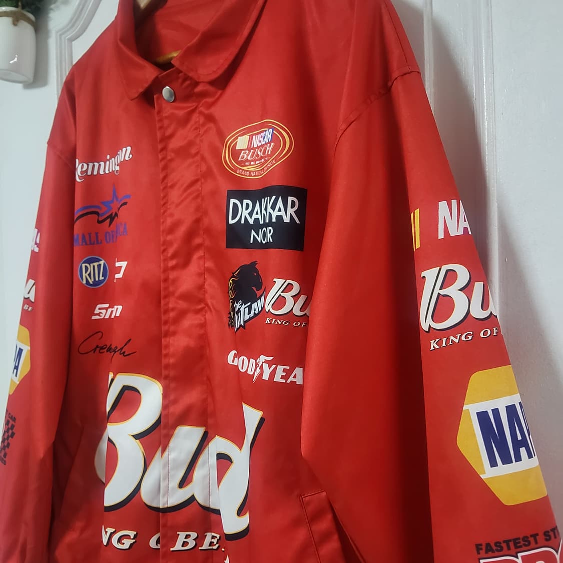 버드와이저 레이싱 자켓 라이더 라이딩 남자 바람막이 110 상품이미지2