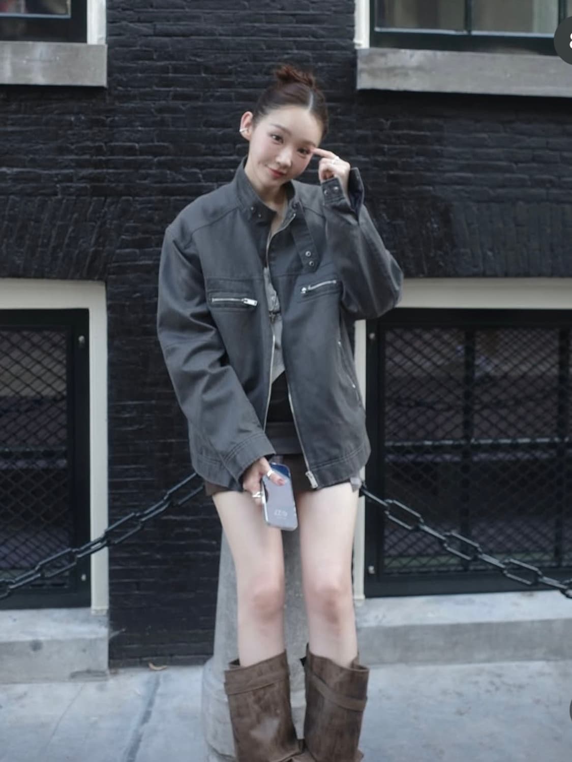 강민경 아비에무아 바이커자켓 (2사이즈 남여공용) 상품이미지2