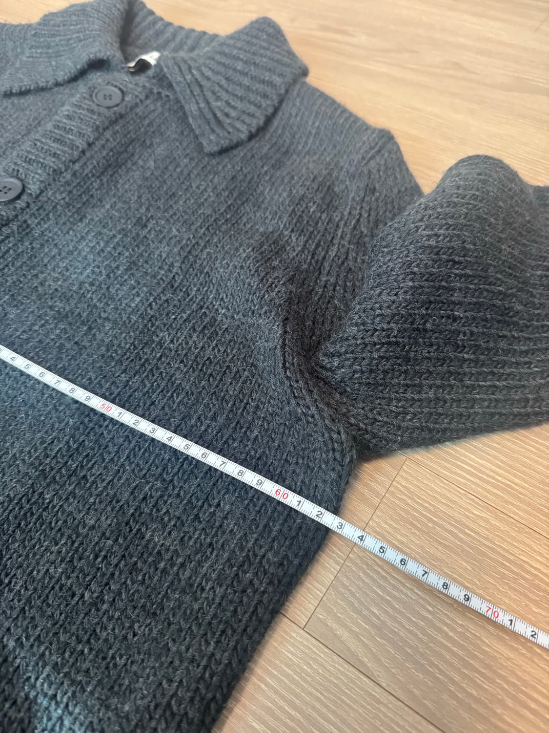 [L] 유스Youth 트위드 하프집업 셔츠 네이비 상품이미지4