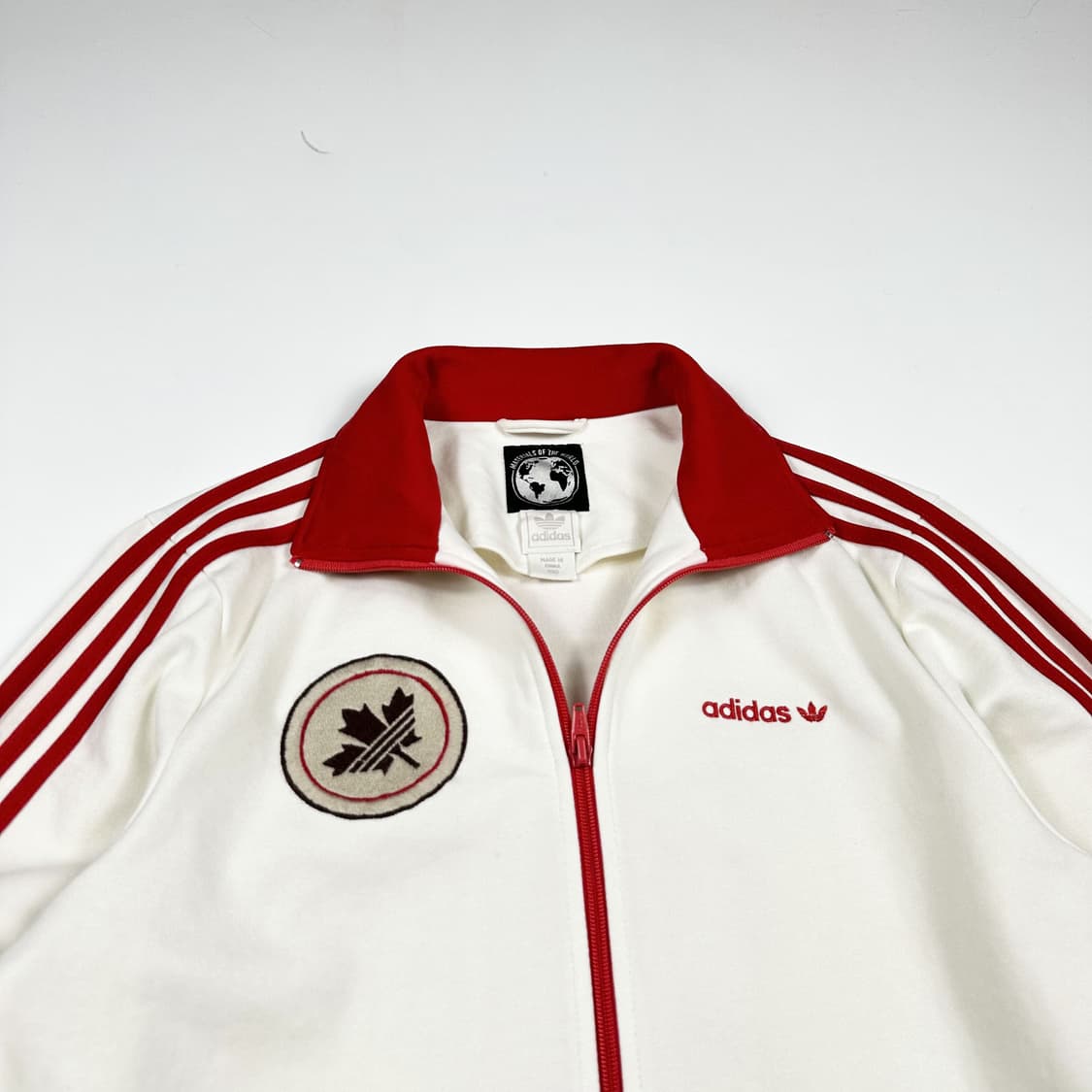 아디다스 구형 캐나다 져지 화이트 레드 S 상품이미지2