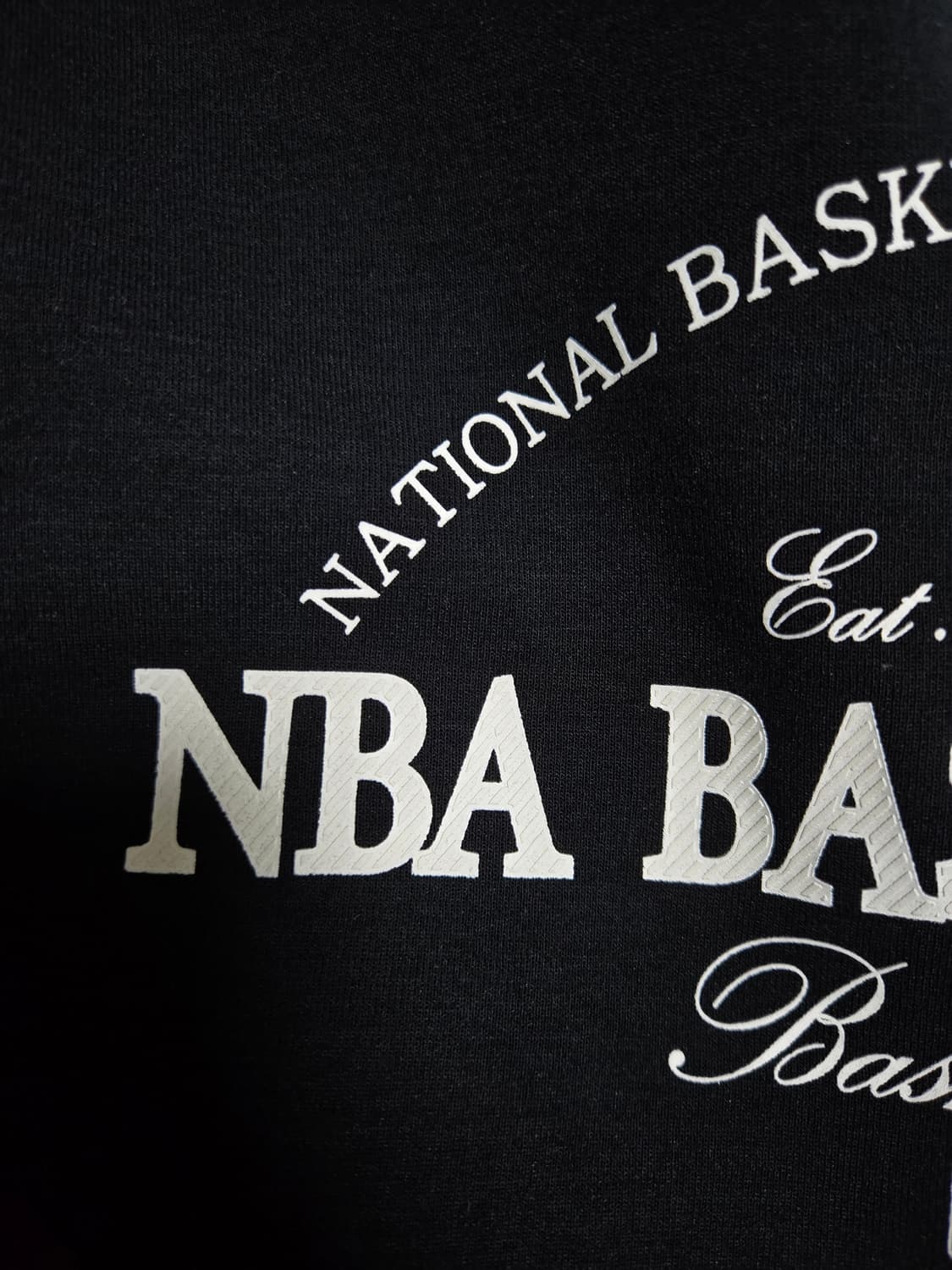 NBA 반집업 (세미)크롭반팔 블랙 S사이즈 새상품 상품이미지2