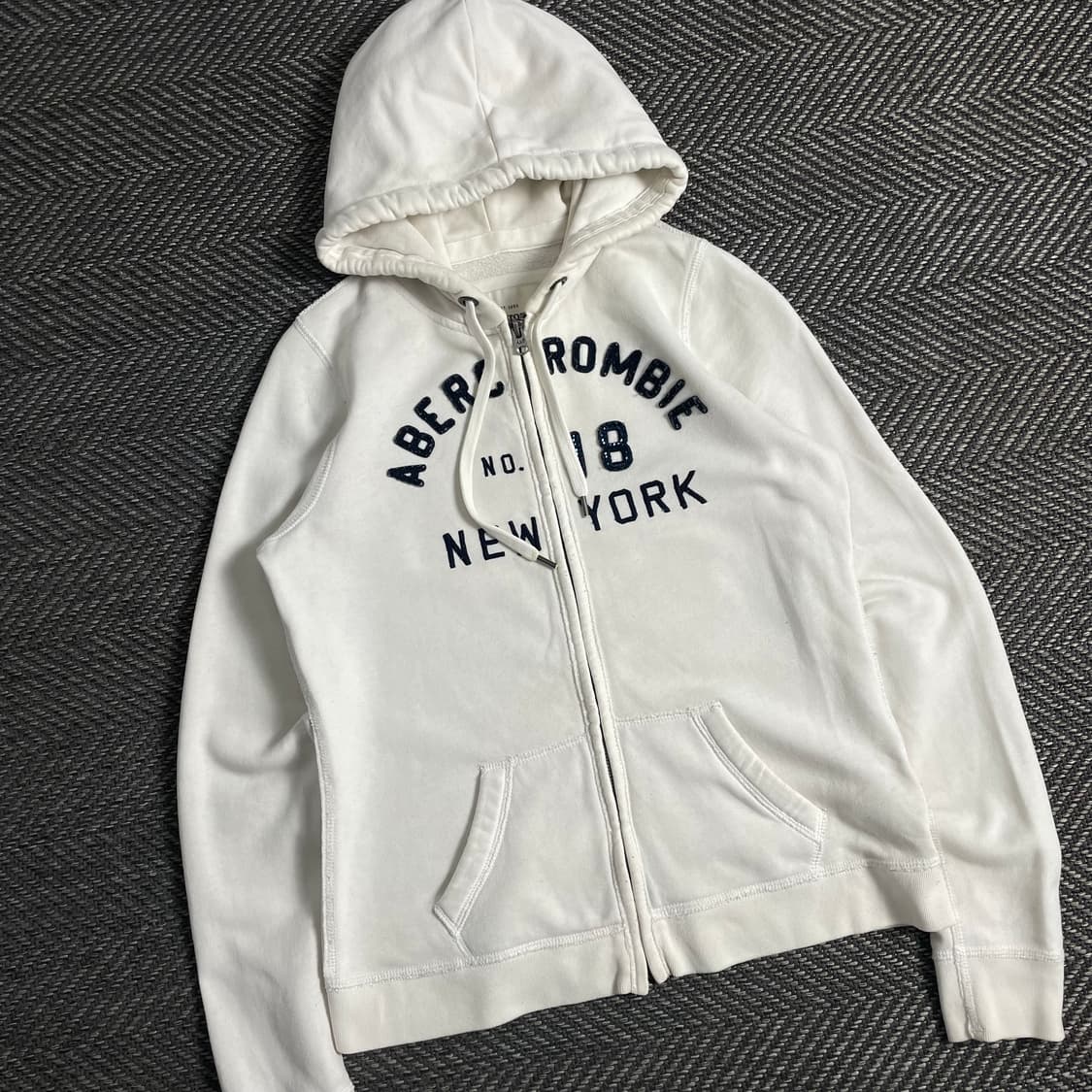 아베크롬비 y2k 빈티지 화이트 후드집업y 3735 상품이미지1