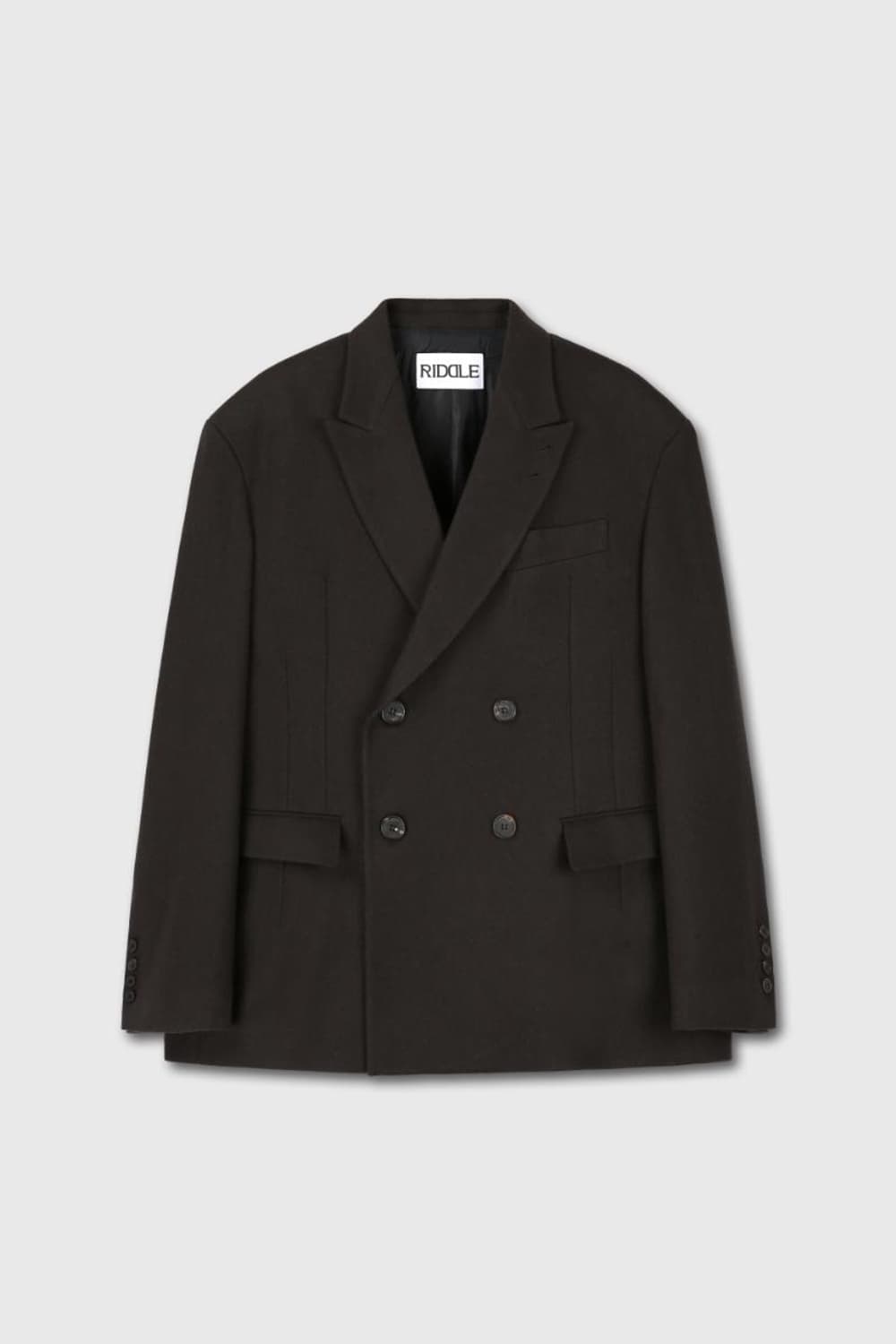 리들 riddle 오버사이즈 울 더블 브레스티드 자켓 3사이즈 새상품 상품이미지1