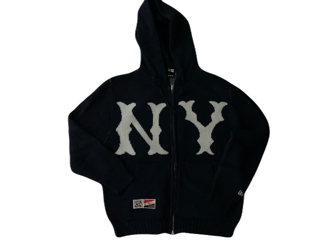 (M)뉴에라 니트 후드집업 네이비 상품이미지2