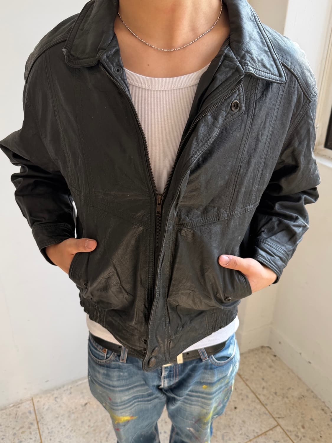리얼레더 양가죽 블루종 자켓 상품이미지3