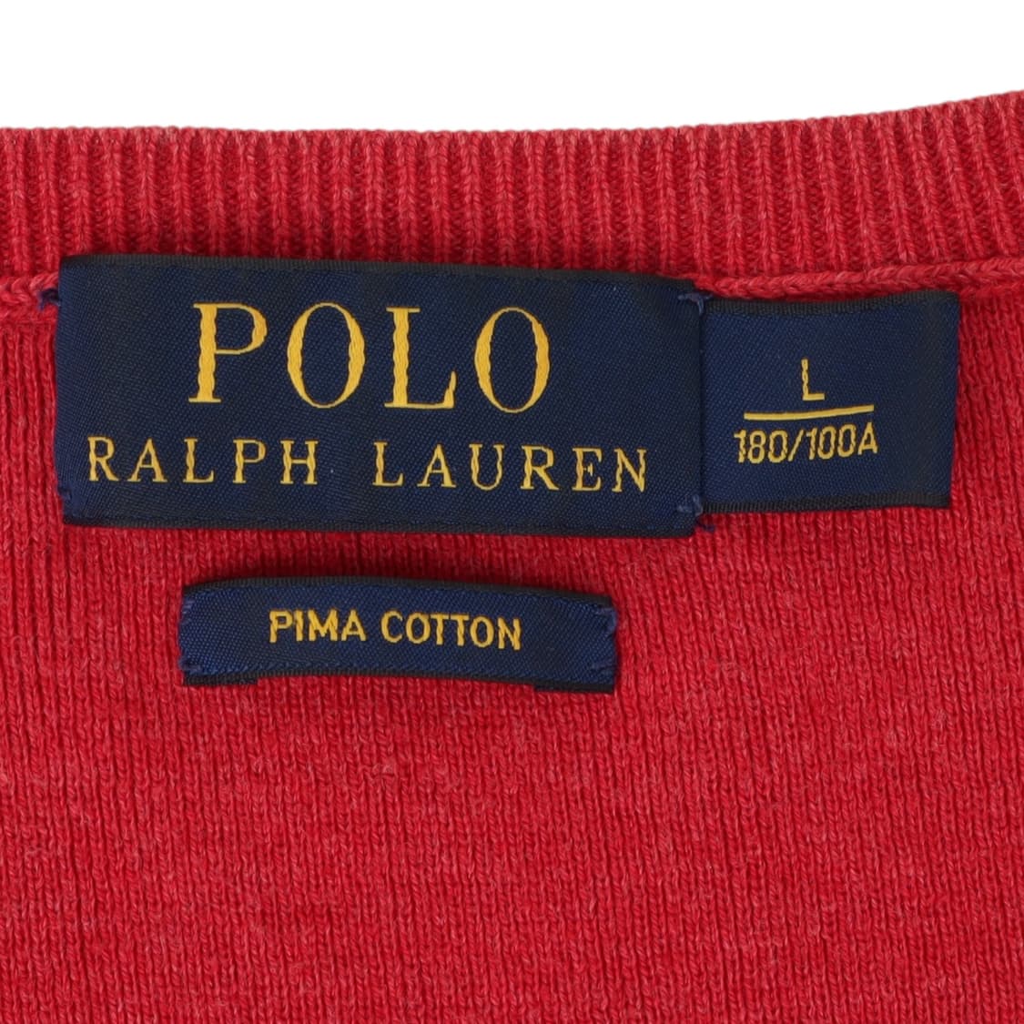 폴로 랄프로렌 레드 피마코튼 니트 상품이미지7