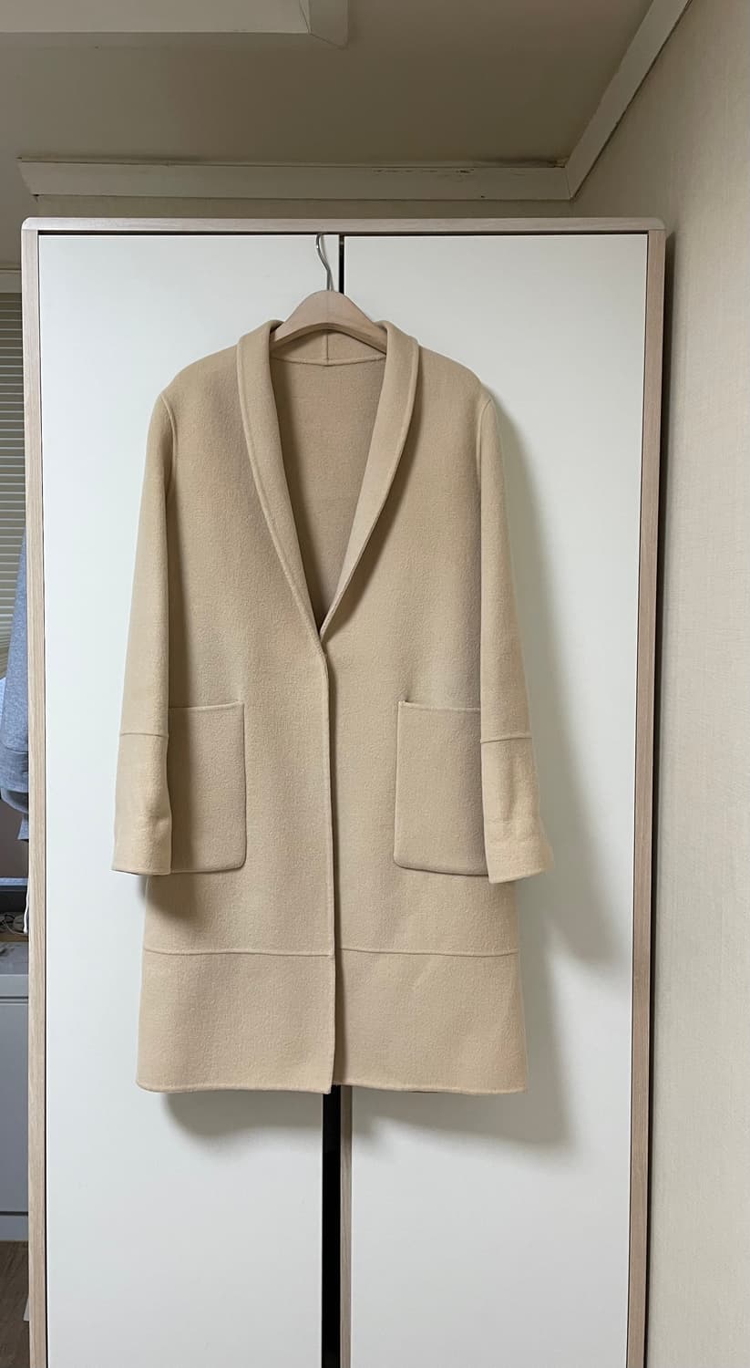 핸드메이드 연베이지 간절기 울코트 여성용 모직 일자핏 상품이미지1