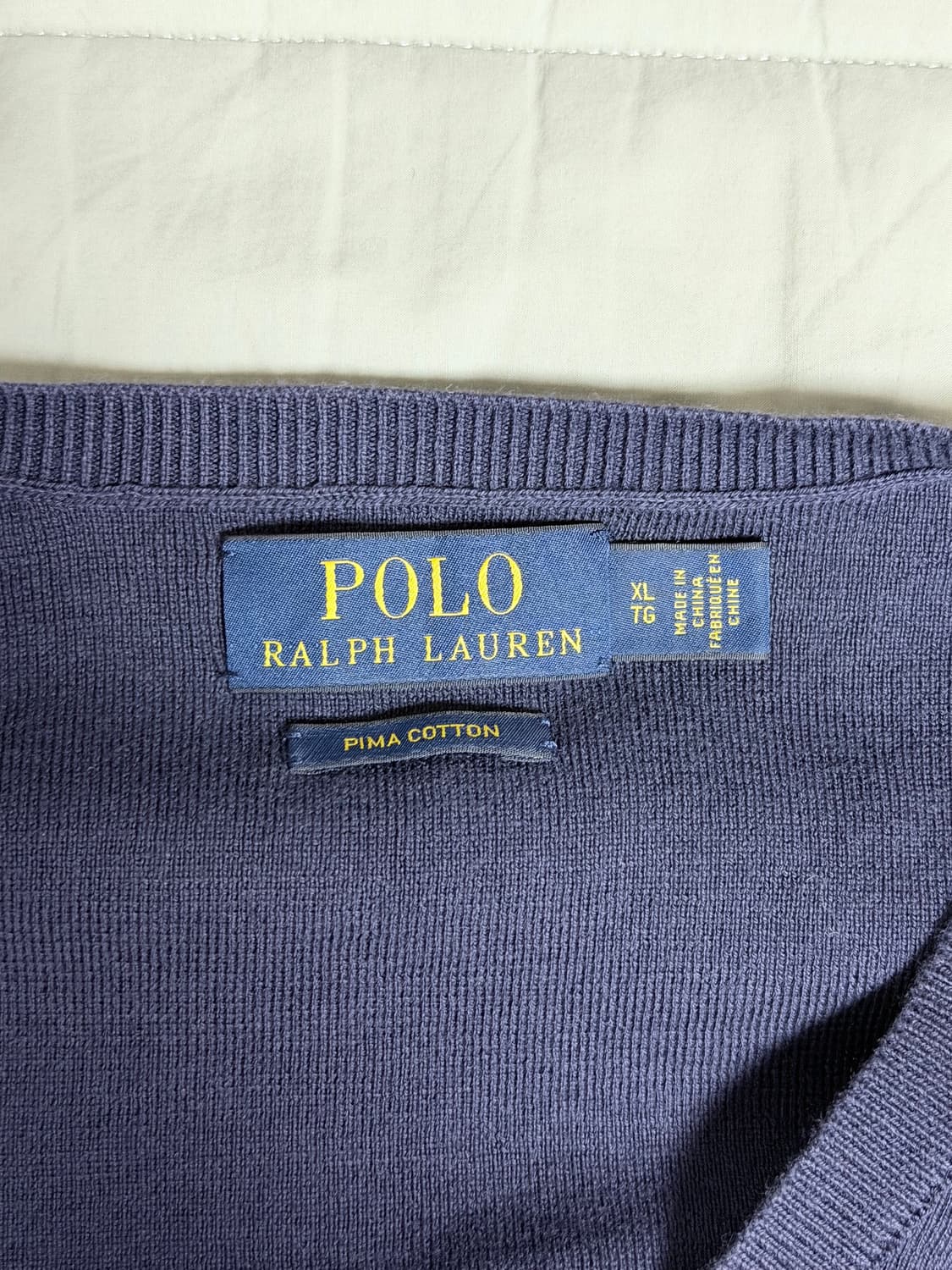 폴로 니트 조끼 네이비 XL 상품이미지2