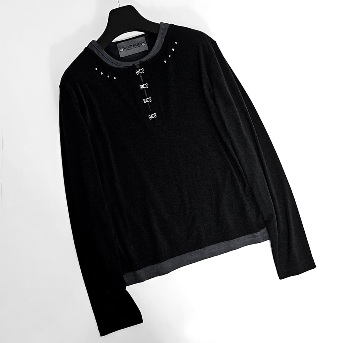 Koga 이브 레이어드 헨리넥 롱 슬리브스 (black) 상품이미지4