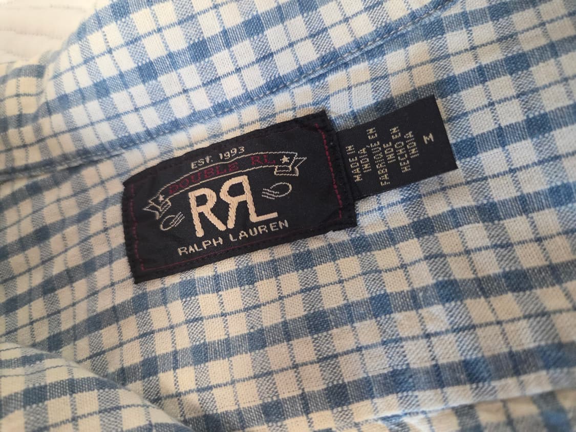 RRL 더블알엘 블루 체크 셔츠 M 상품이미지3