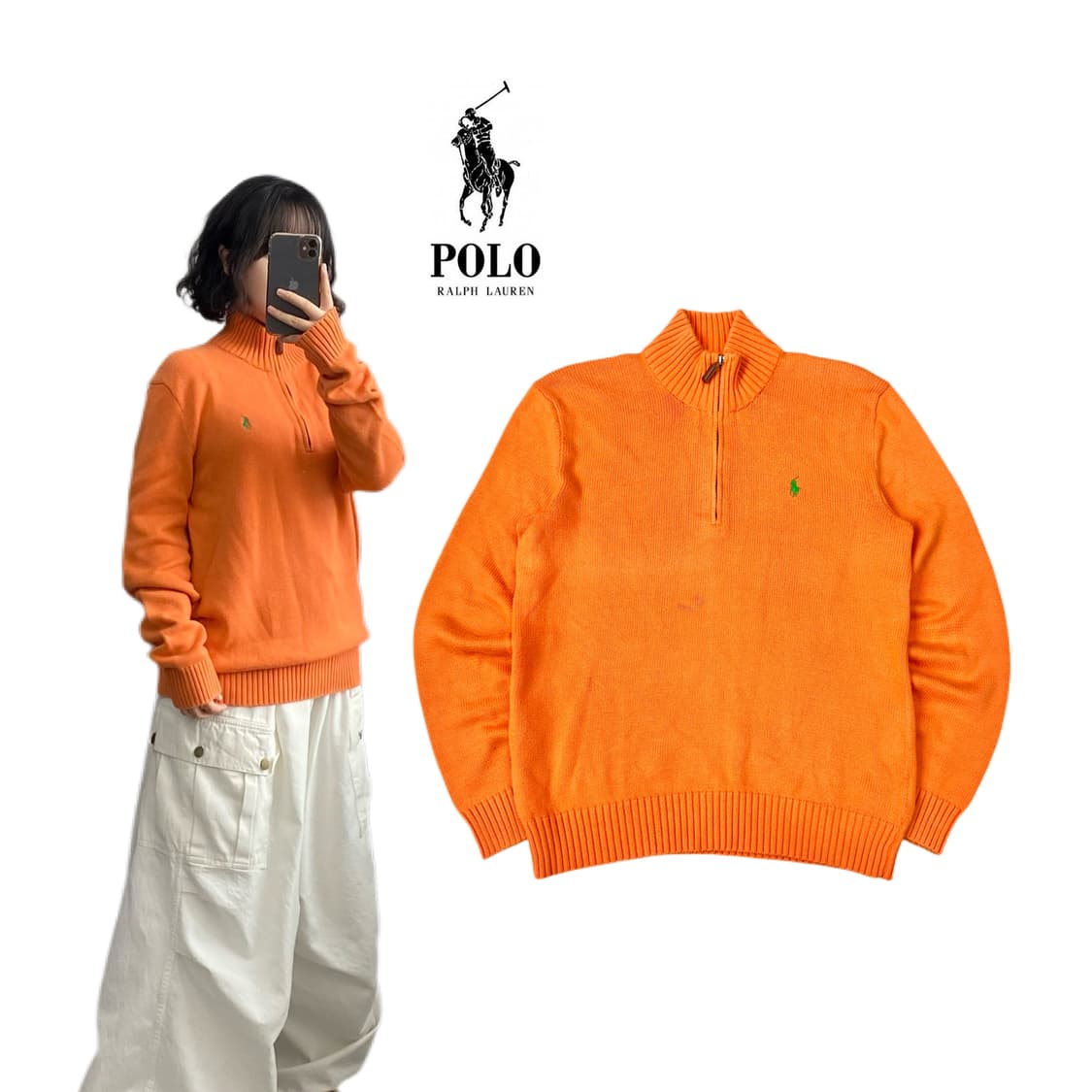 폴로 포니 아노락 반집업 니트 상품이미지1
