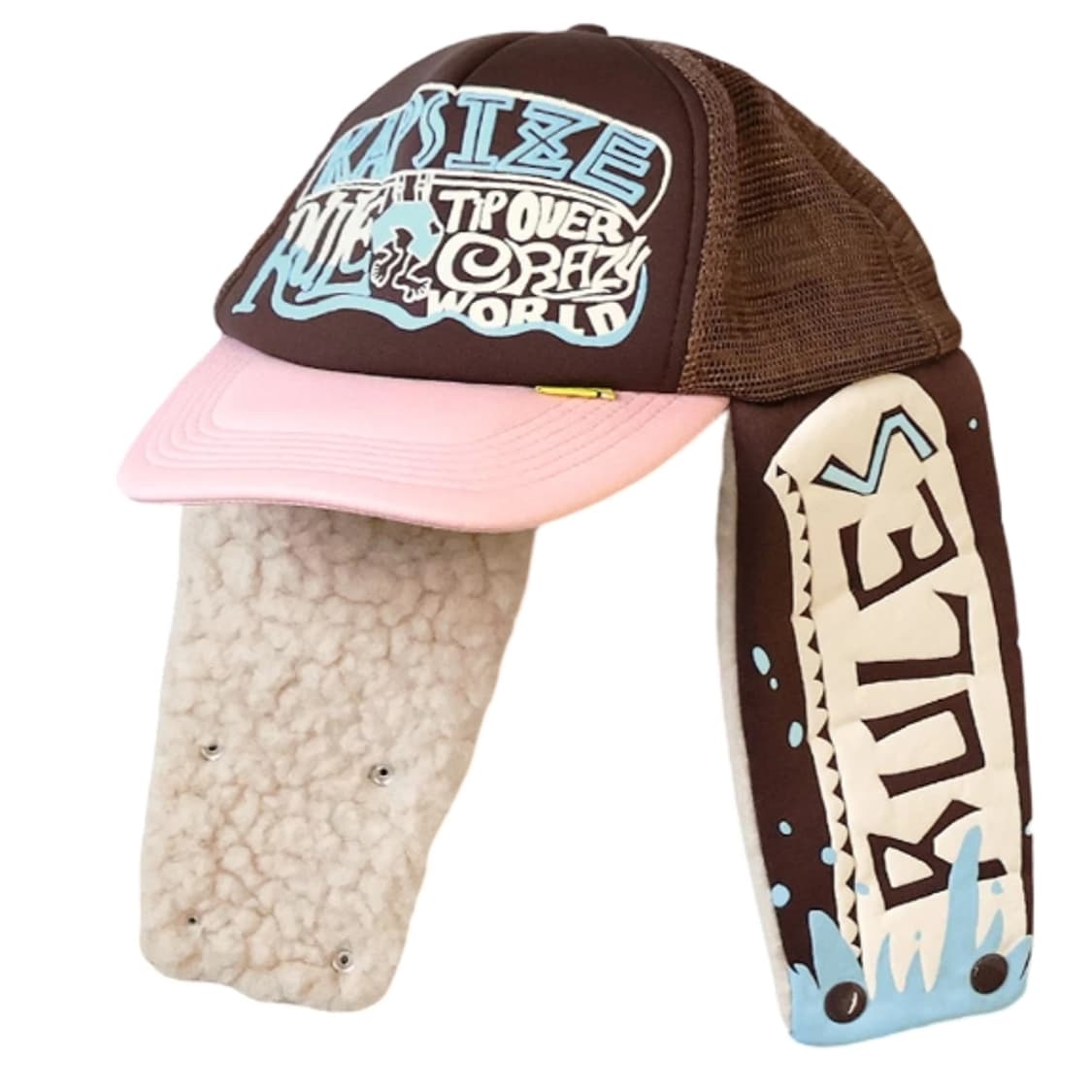 캐피탈 캡사이즈룰 트럭캡 브라운 핑크 상품이미지1