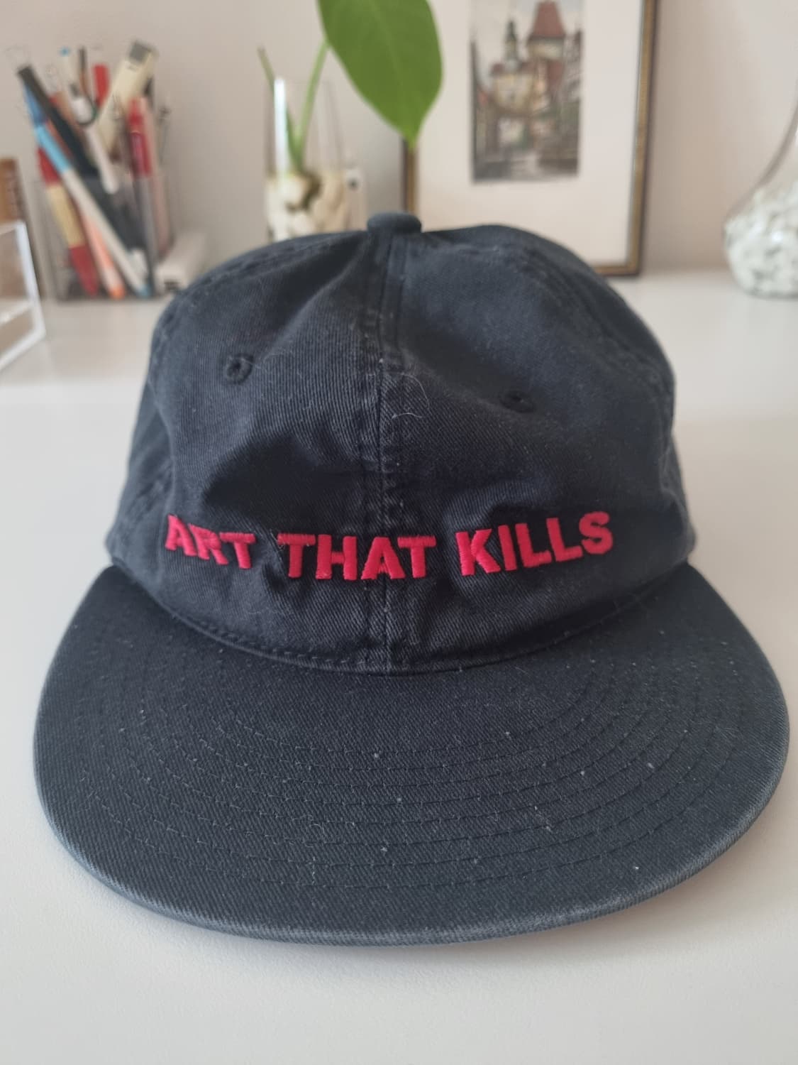 갤러리디파트먼트 ART THAT KILLS 블랙 워싱 볼캡 상품이미지1