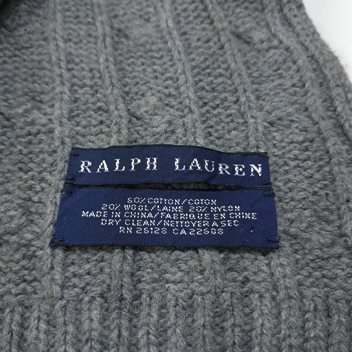 MX402 폴로 코튼/울 케이블 니트 머플러 상품이미지4