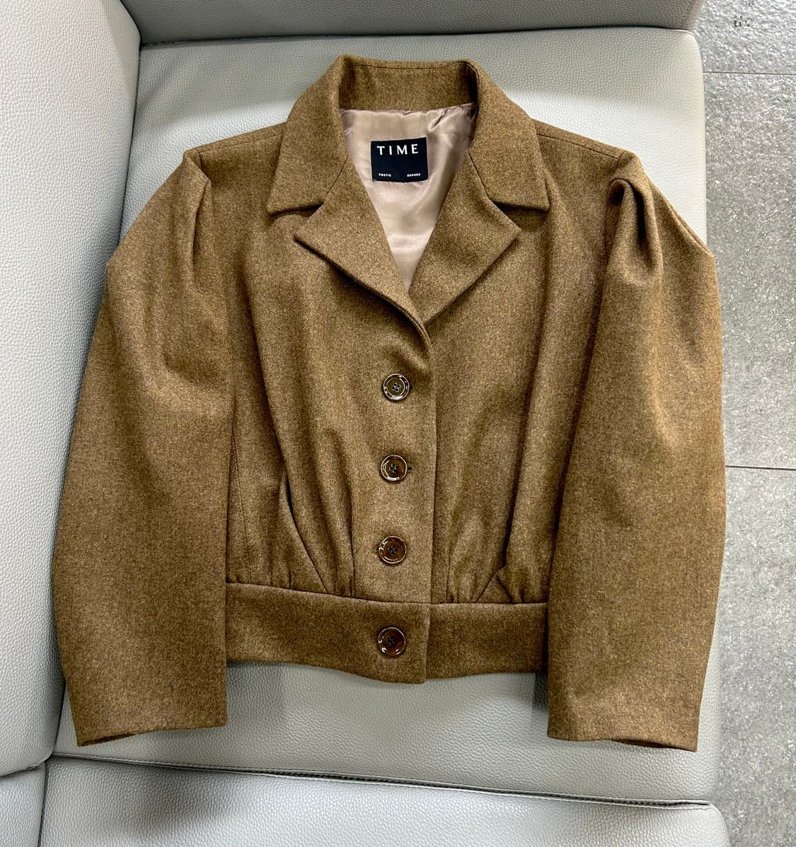 한섬 타임 캐시미어 울 혼방 블렌드 셔링 재킷(Free) 상품이미지4