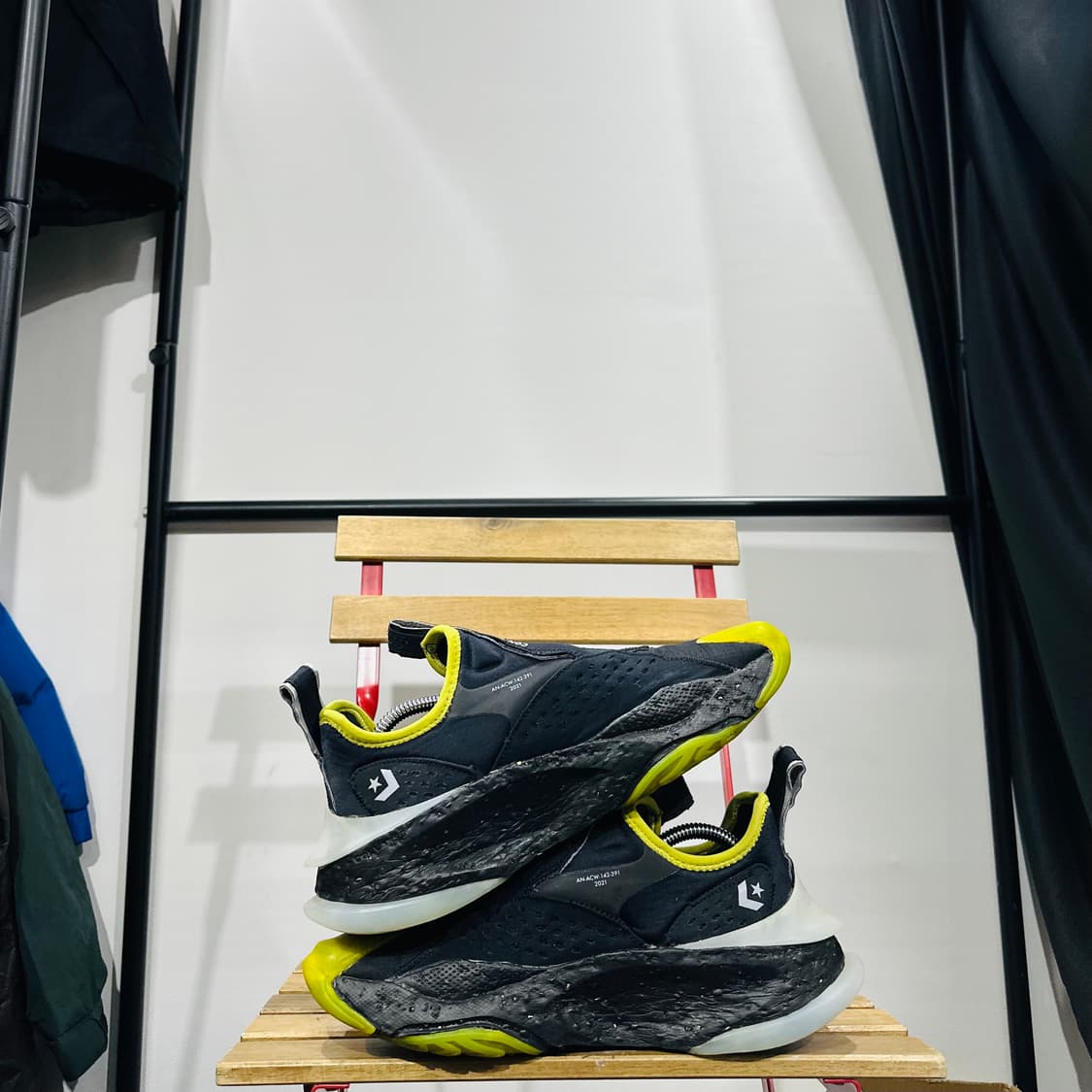 275)컨버스 X 어 콜드 월 운동화 이온 액티브 CX 블랙 애플그린 상품이미지7